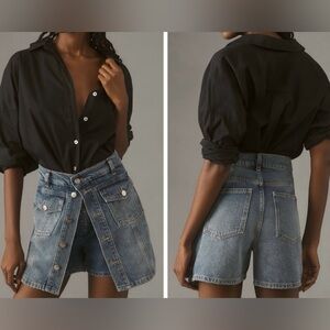 Anthropologie Pilcro Country Denim Skorts